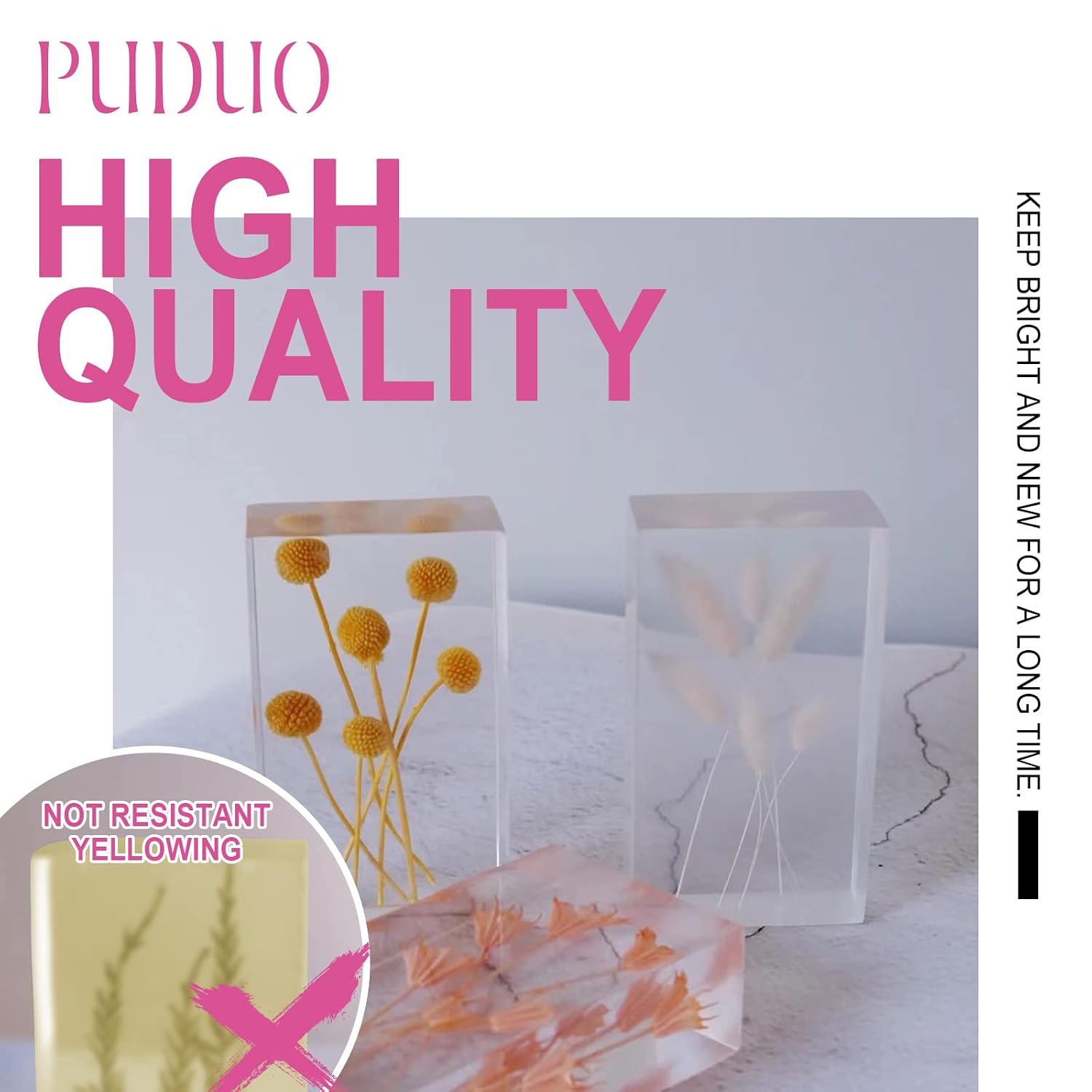 Puduo Epoxy Resin Crystal Clear Art 2 Gallon Kit
