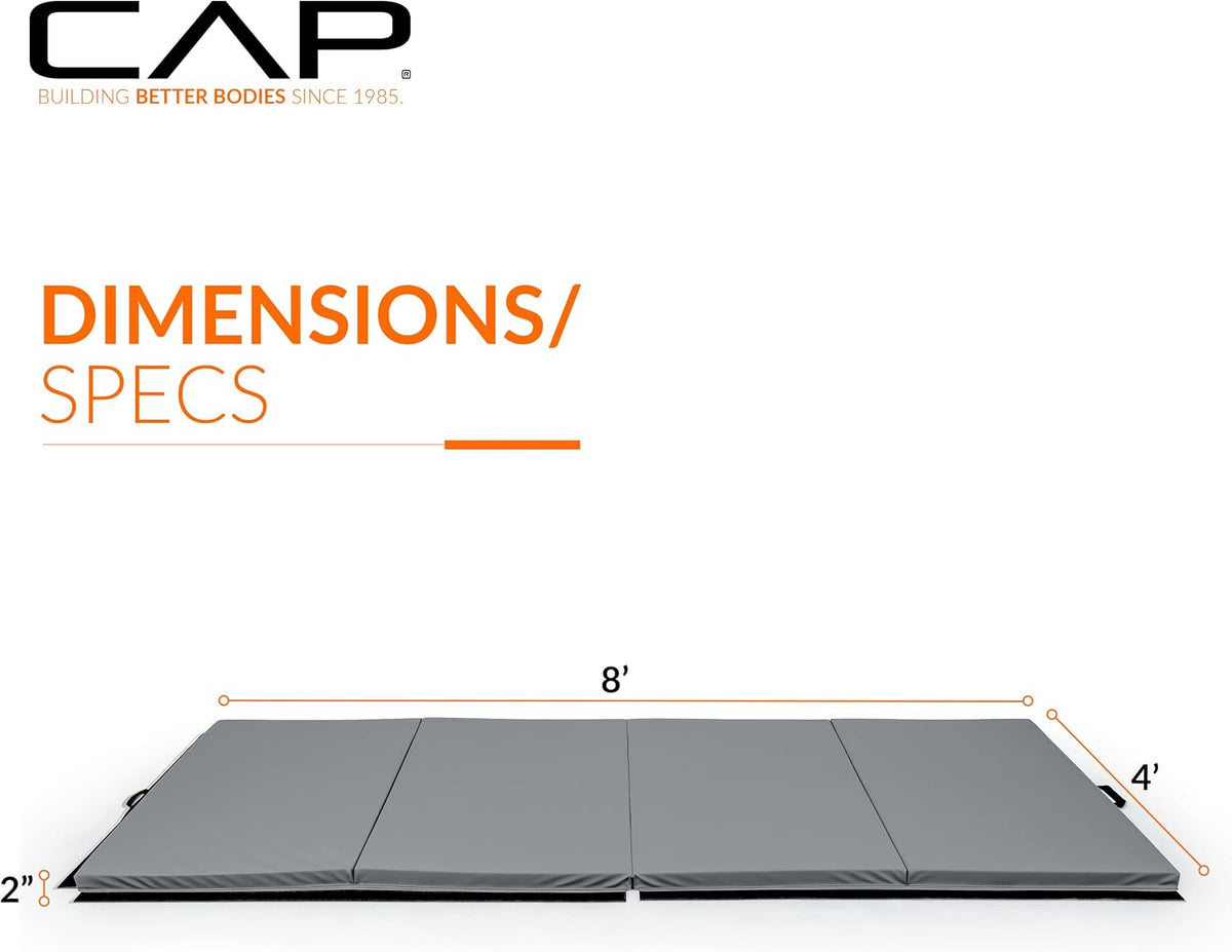 CAP Barbell All Purpose Folding Anti Tear Exercise Training Aerobic Fitness Gym & Gymnastics Balance Mat |2" Thick - Multiple Sizes and Colors