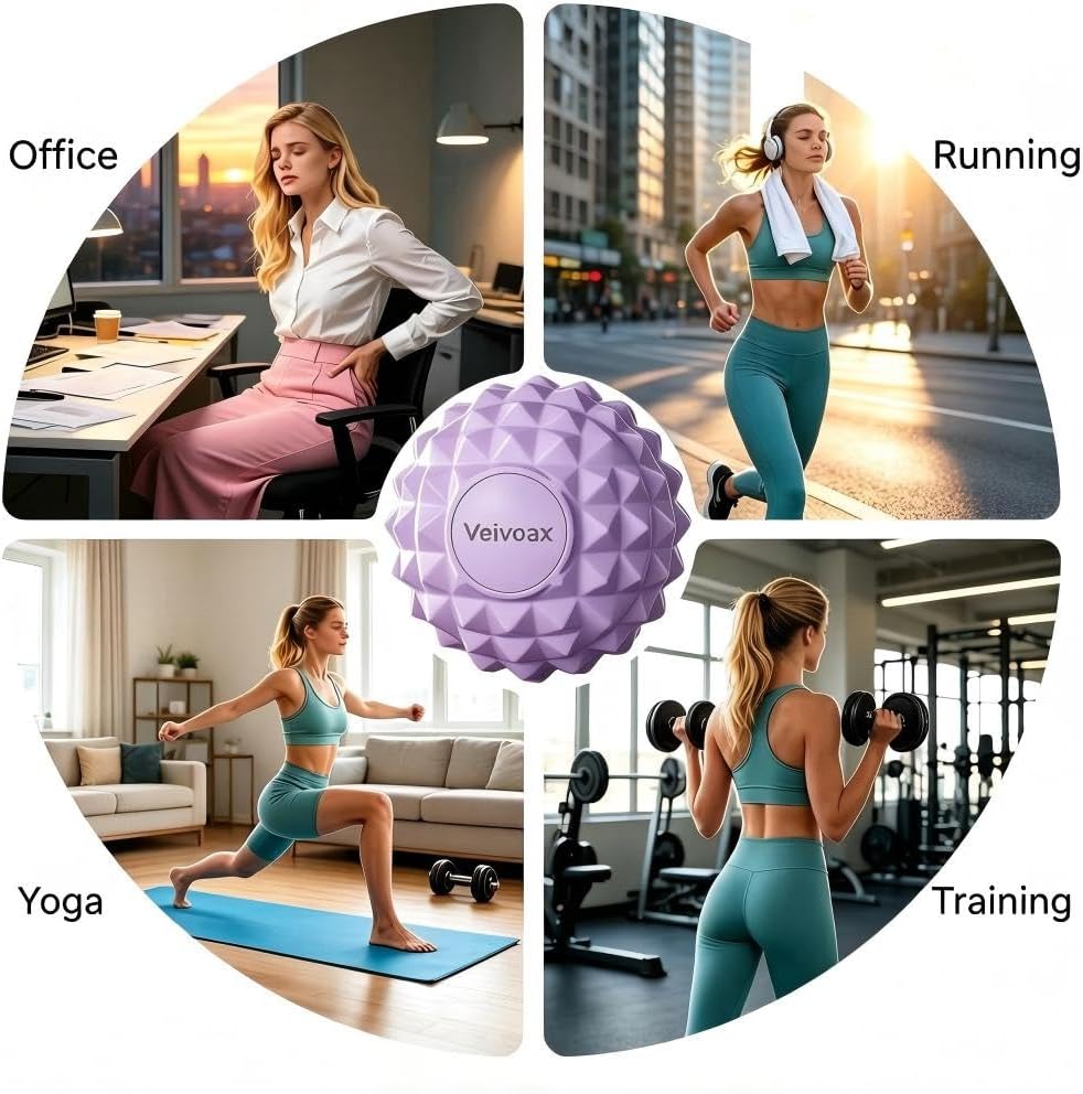 Massage Lacrosse Ball for Trigger Point Therapy Deep Tissue Massage Myofascial Release Fascia Ball for Muscle Recovery Back Neck Shoulders