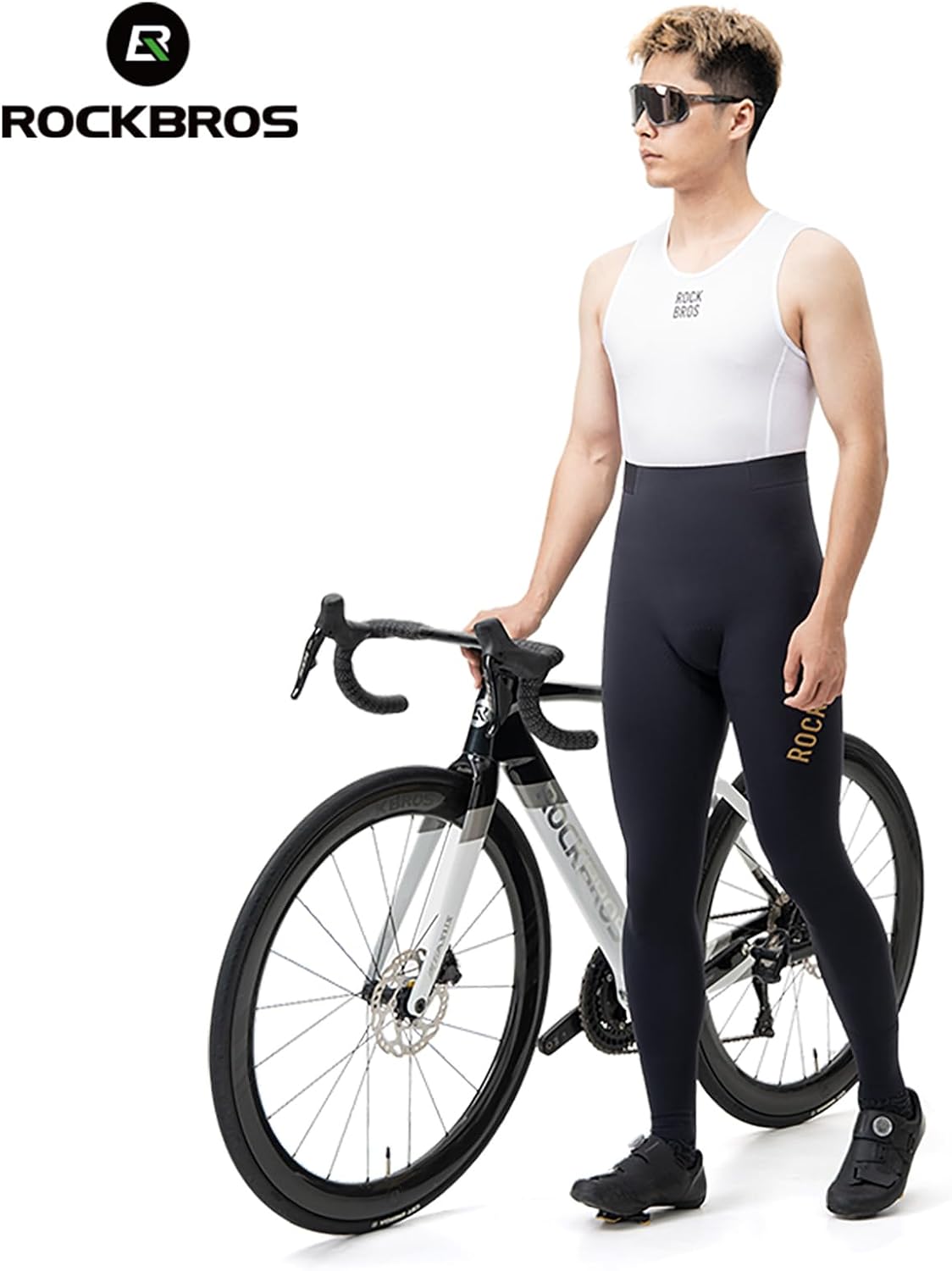 ROCKBROS Men's Padded Cycling Pants 4D Chamois Bike Tights Road MTB
