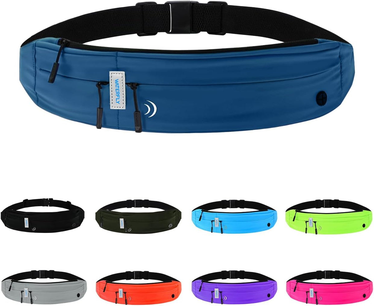 WATERFLY Running Belt Fanny Pack:Phone Holder Belt for Men Women