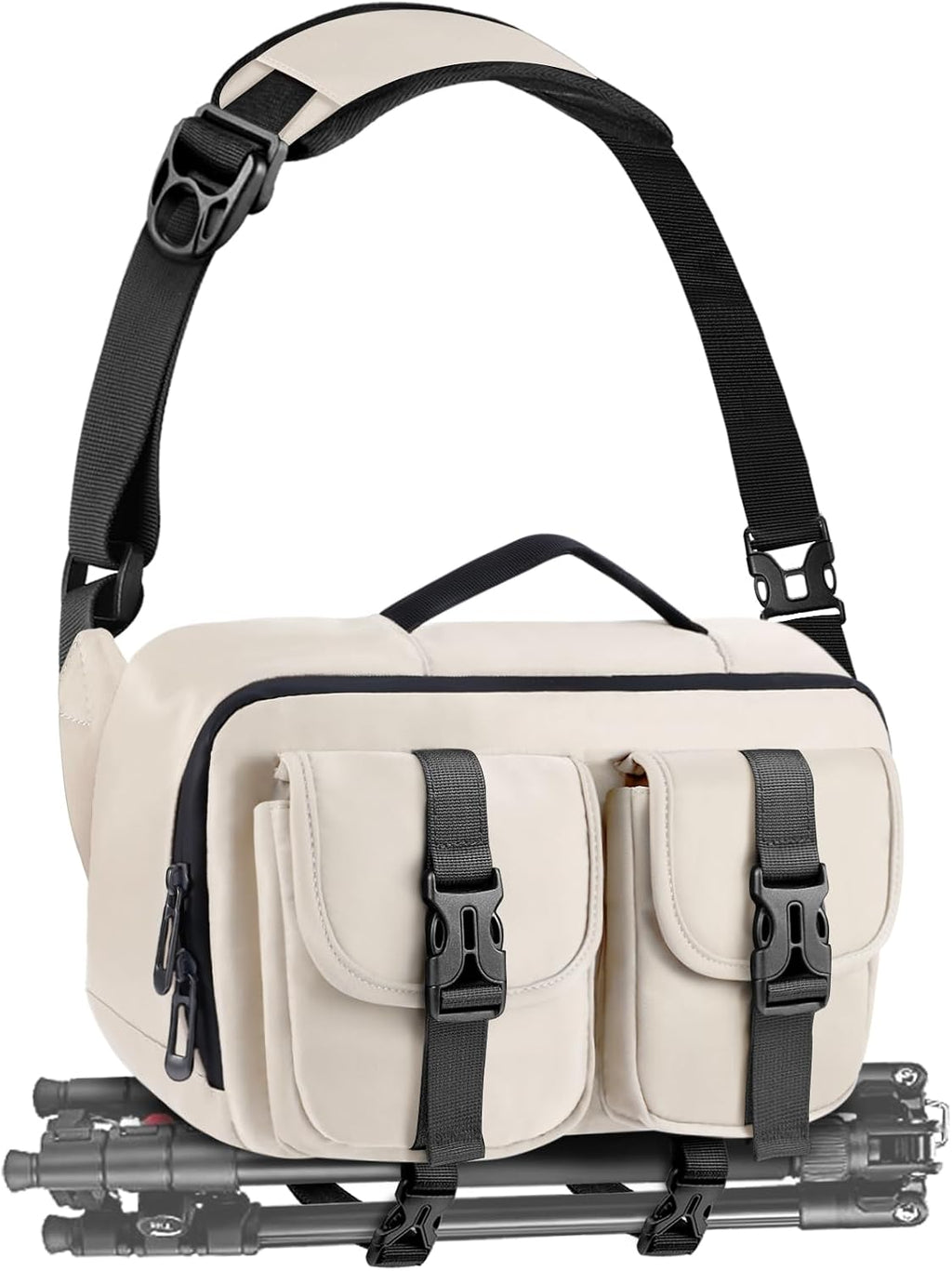 TAAOKA Camera Sling Bag,DSLR Camera Bag with Tripod Holder,Waterproof Camera Shoulder Crossbody Bag for Photographers(Green)