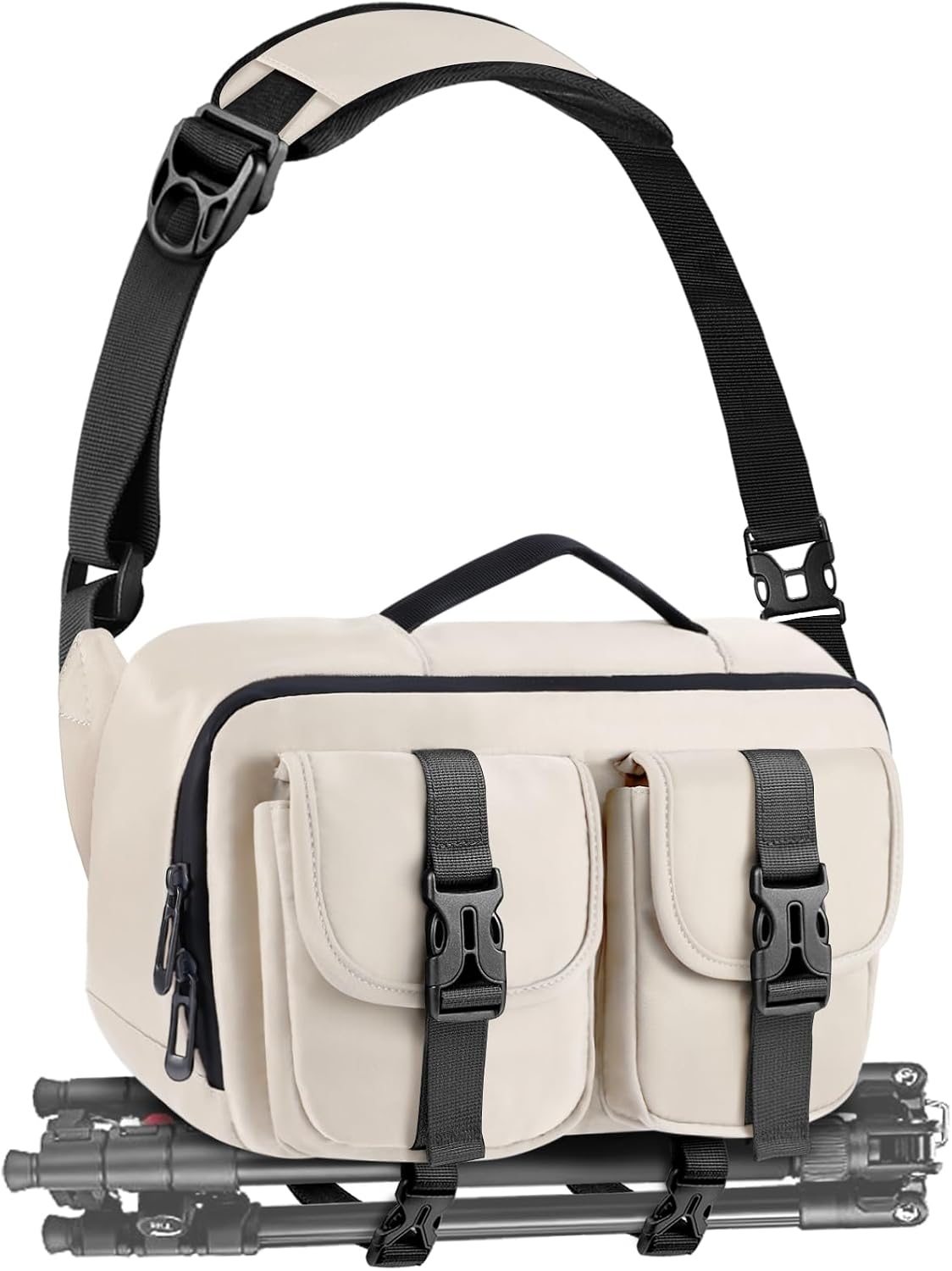 TAAOKA Camera Sling Bag,DSLR Camera Bag with Tripod Holder,Waterproof Camera Shoulder Crossbody Bag for Photographers(Green)