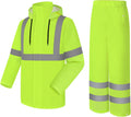 Reflective Rain Suit Pants, Safety Work Rain Gear, Yellow, S-M