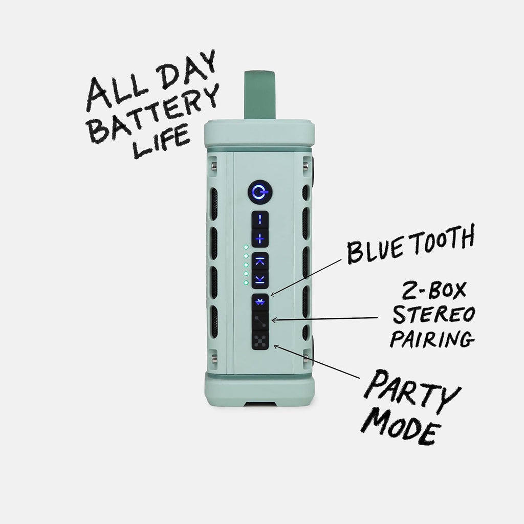 Turtlebox Ranger, Ultra-Portable Bluetooth Speaker, Waterproof, River Rock