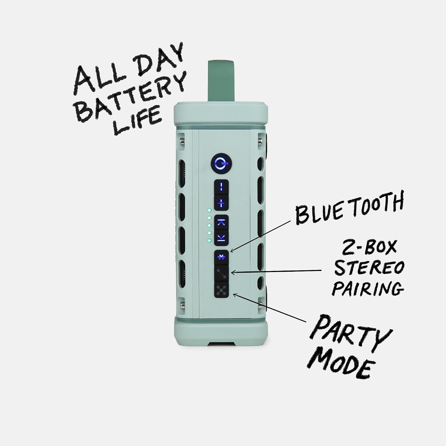 Turtlebox Ranger, Ultra-Portable Bluetooth Speaker, Waterproof, River Rock
