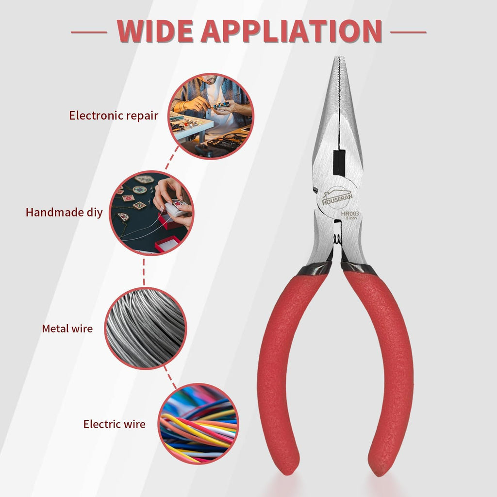 Needle Nose Pliers, 5 Inch, 5 Pack, Jewelry Making Tools