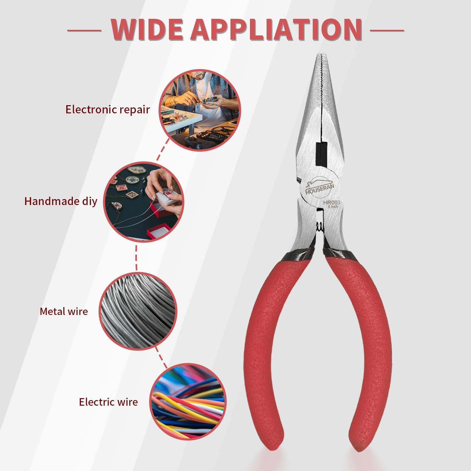 Needle Nose Pliers, 5 Inch, 5 Pack, Jewelry Making Tools