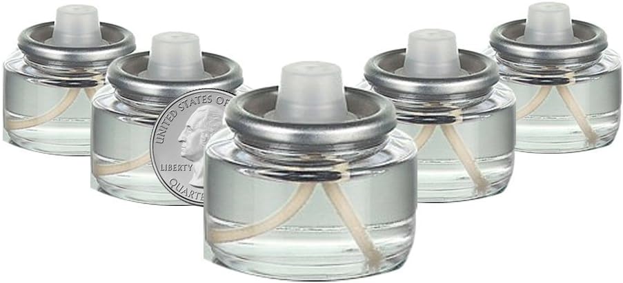 D'light Online HD8-180 Liquid Wax Disposable Clear 8 Hour Tea Light Fuel Cell Oil Candle Cartridge Disposable Liquid Paraffin Shabbos Candles - Set of 180 Liquid Tealights