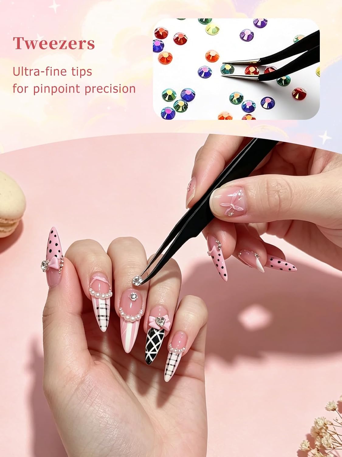 64032Pcs Bedazzling Kit, 40Colors 3mm Bedazzler Kit with Rhinestones