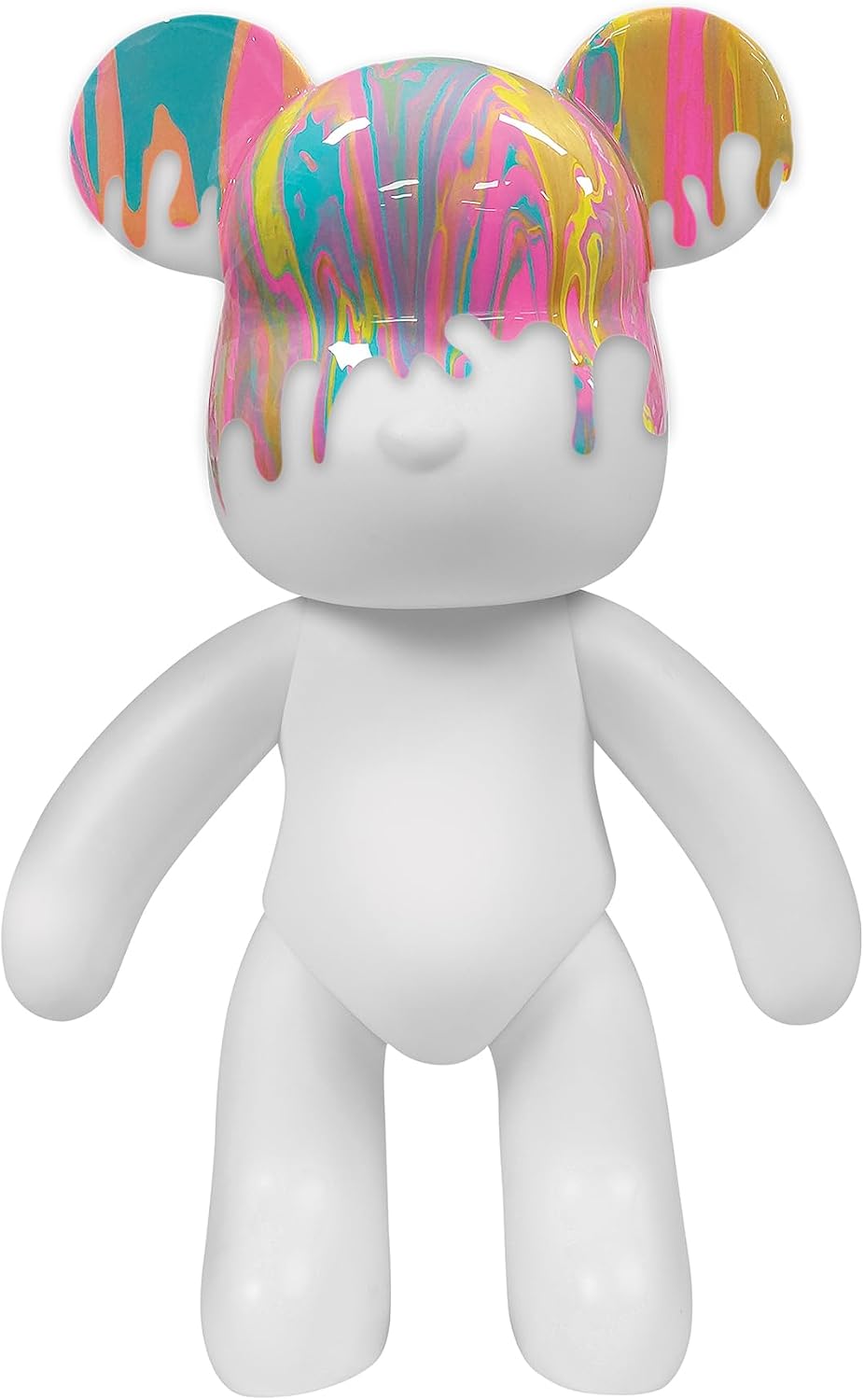 Pour Palz DIY Paint Pouring Kit – 1 XL Bear Figurine, 4 Acrylic Pour Paints, Mixing Cups & Tools, Create Unique Marbled Art, Fun Hands-On Craft Kit for Kids & Adults, Gold Gumdrop, Ages 5+