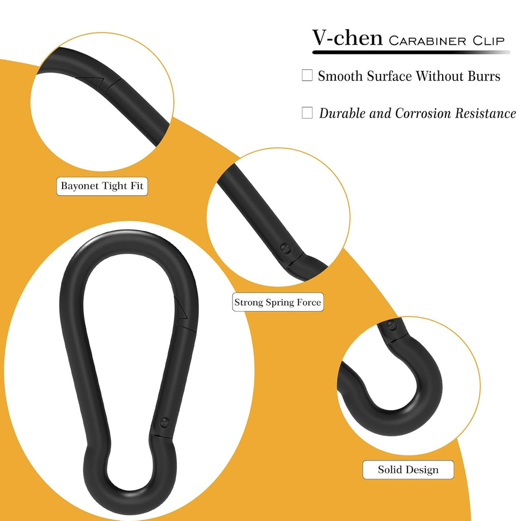 150PCS Carabiner Clips,1.98IN Heavy Duty Spring Snap Hook