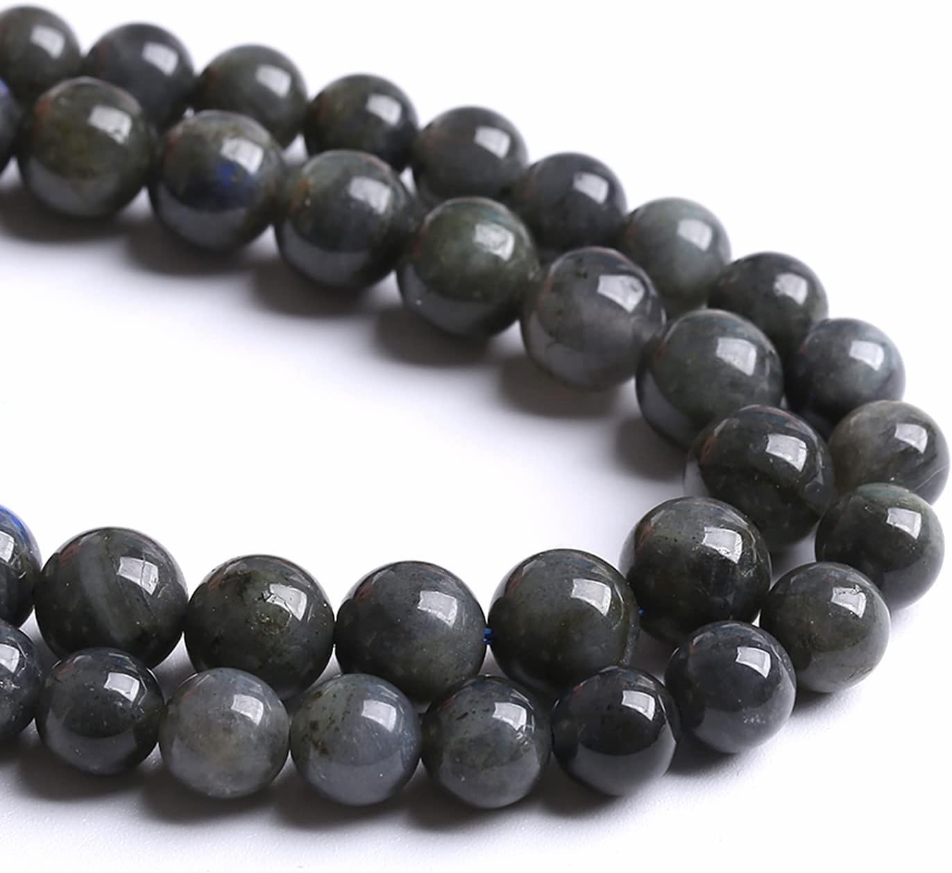 4MM 88PCS Natural Stone Black Labradorite Beads Crystal Loose Beads for Jewelry Making DIY Bracelet