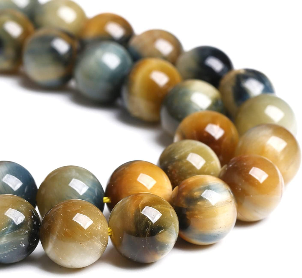 8MM 46PCS Natural Stone Silver Obsidian Loose Beads for Jewelry Making DIY Bracelet