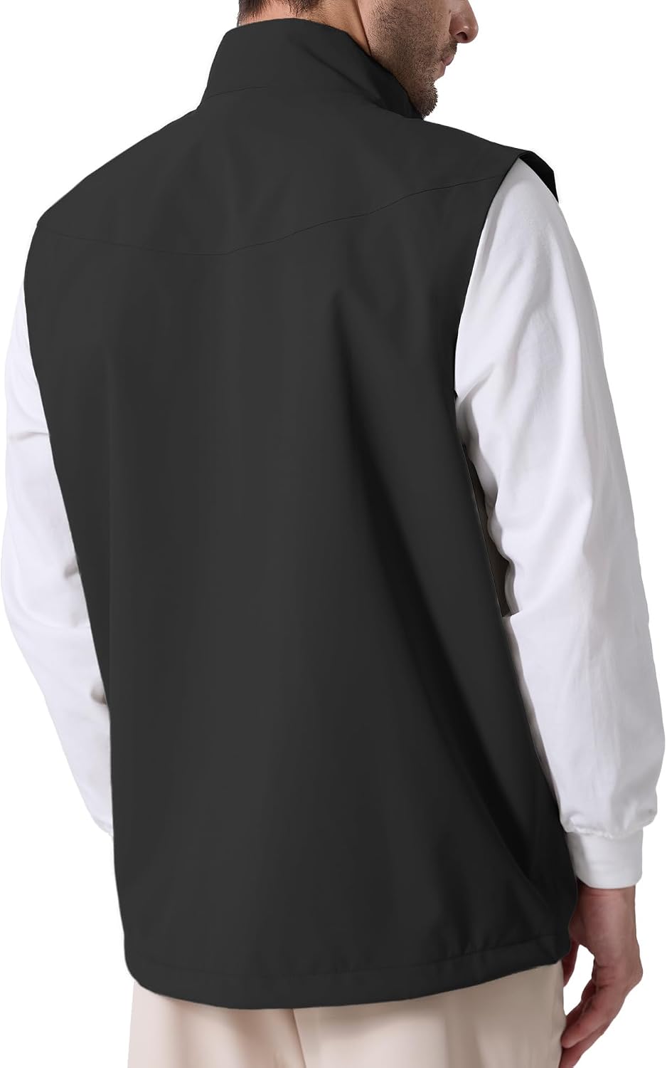 Susclude Men's Quick Dry Lightweight Softshell Vest Windproof Sleeveless Jacket for Fishing Work Golf Hiking Casual Travel