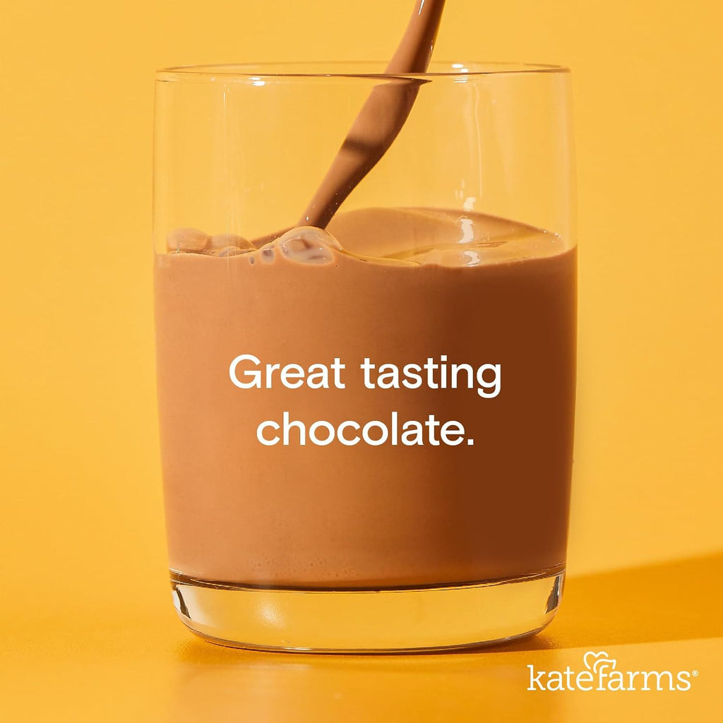 KATE FARMS Organic Nutrition Shake, Chocolate, 16g Protein, 12 Pack