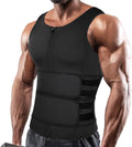 SHAPERIN Men Neoprene Sauna Zipper Waist Trainer Vest Tank Top Trimmer Body Shaper