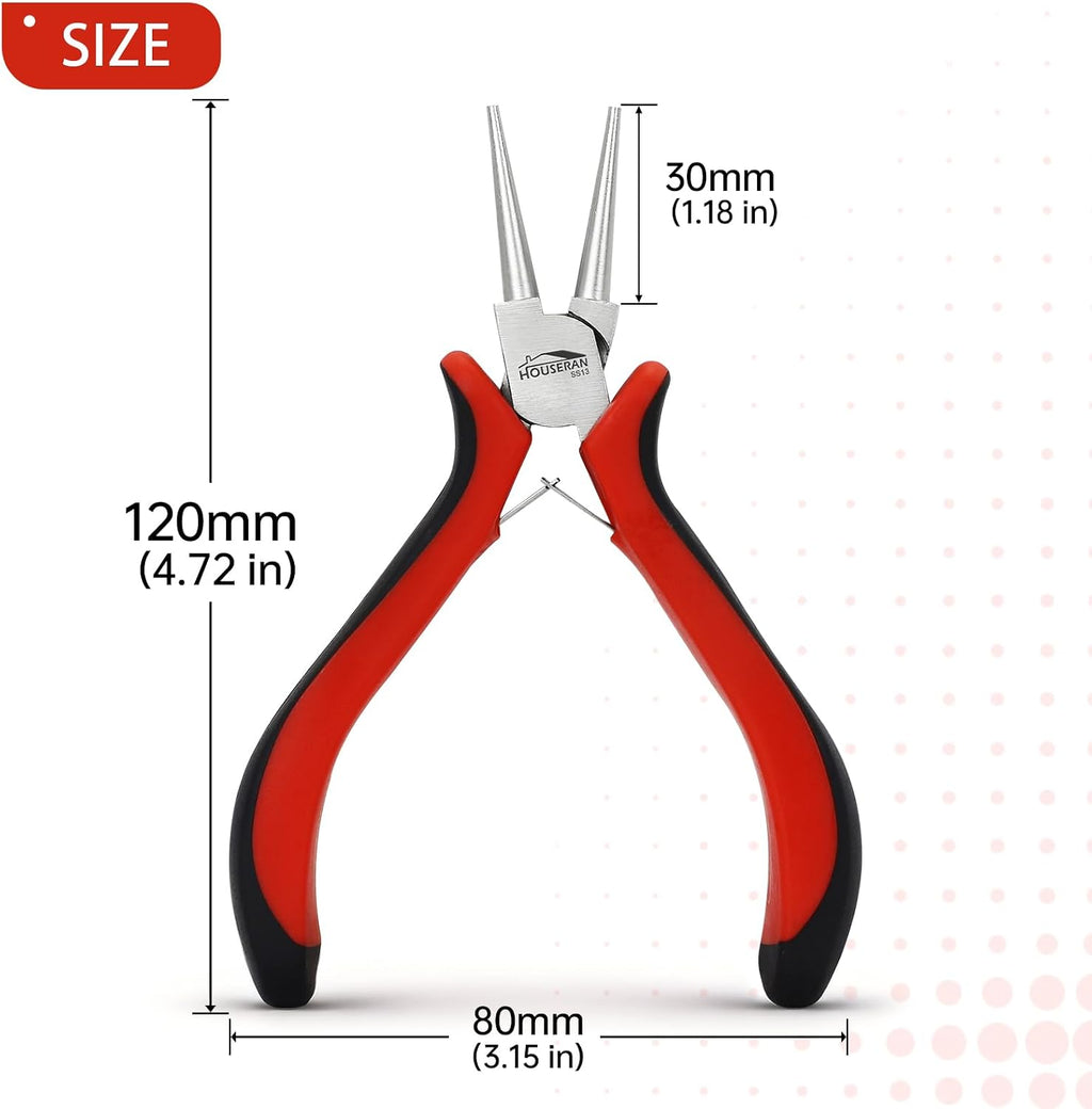 5-Piece Round Nose Pliers Set for Jewelry Making and Wire Wrapping