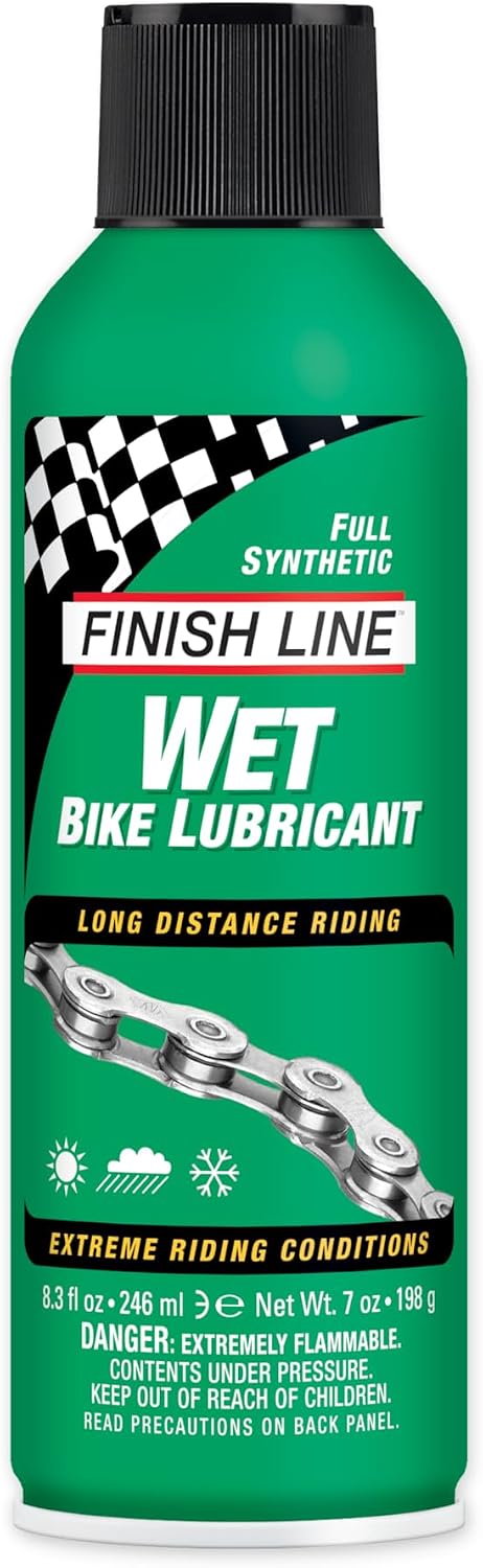 Finish Line Wet Bike Chain Lubricant 8 oz Aerosol
