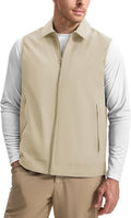 Rdruko Men's Golf Vest Lightweight Summer Casual Zip Windbreaker