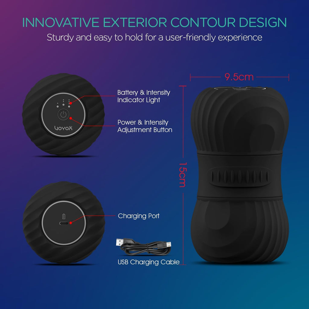 VOYOR-HEALTH Vibrating Peanut Massage Ball, Electric Deep Tissue Roller