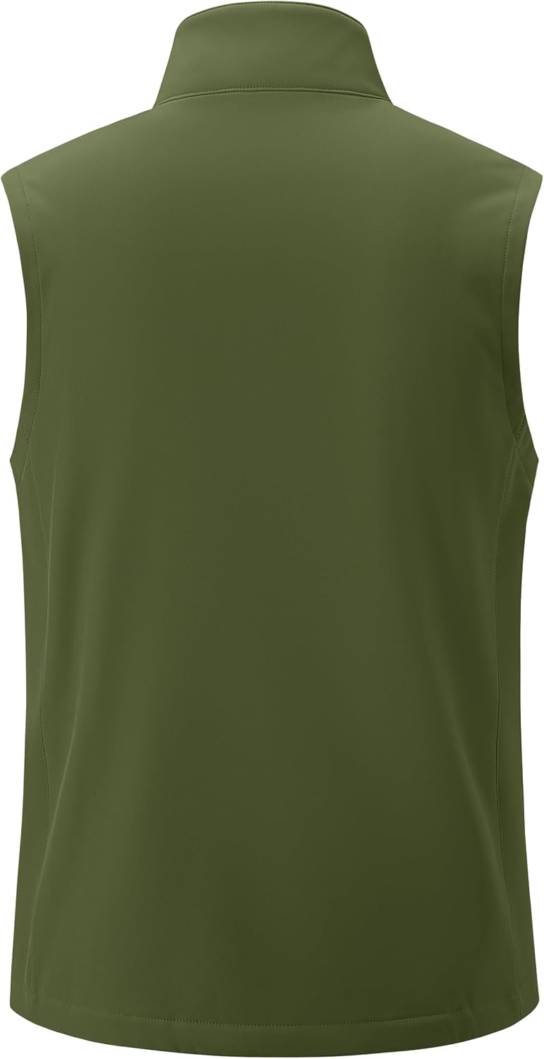 MAGCOMSEN Men's Lightweight Softshell Vest Outerwear Fleece Golf Running