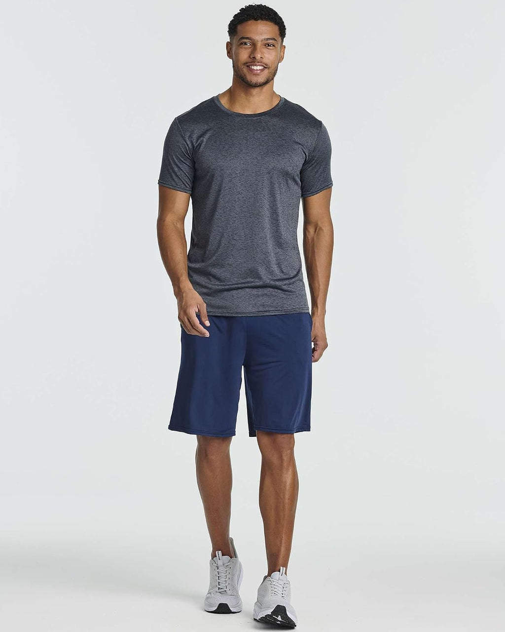 5 Pack Men's Dry Fit Workout T Shirts Crew Neck Athletic Gym Running Tees