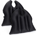 DAWNTREES 2-Pack 2-in-1 Inflatable Seat Cushion & Lumbar Support,Black