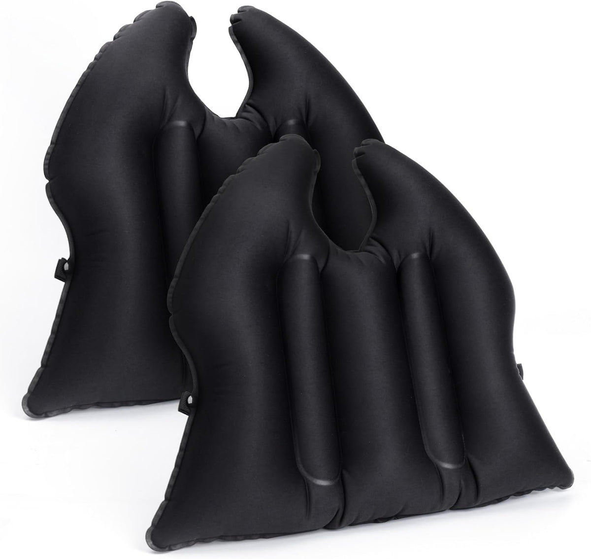 DAWNTREES 2-Pack 2-in-1 Inflatable Seat Cushion & Lumbar Support,Black