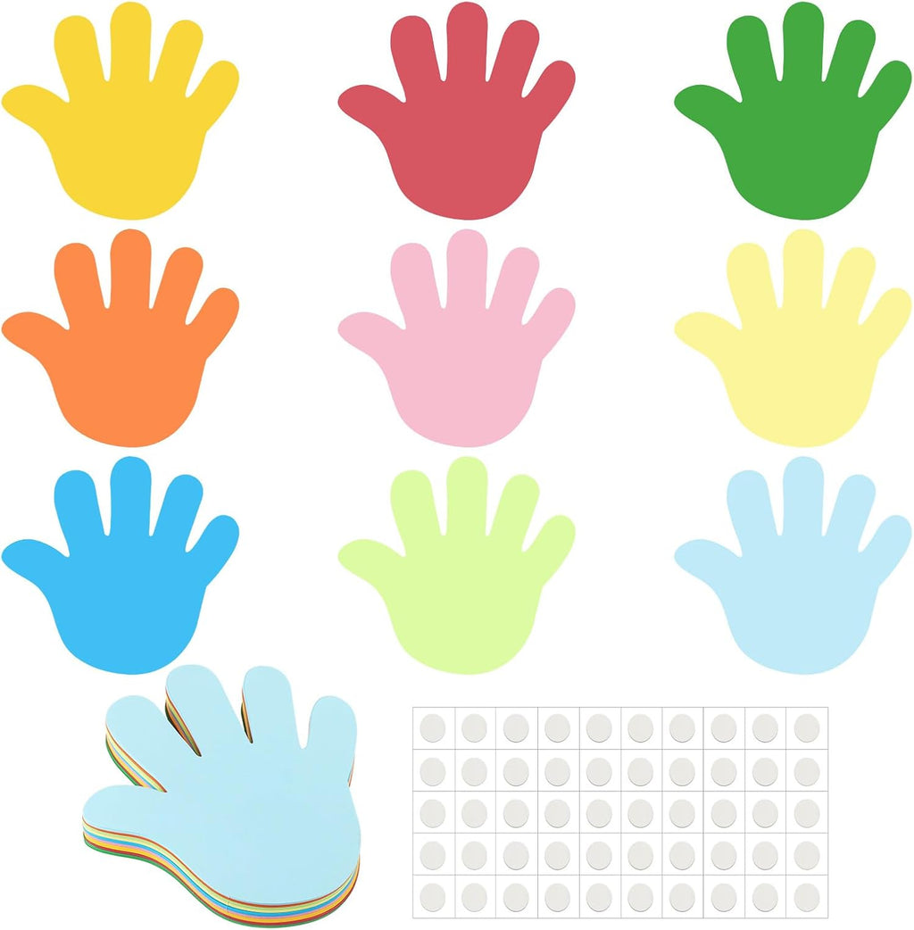 PATIKIL Hand Cutouts, 45 Pack Paper Hands, Assorted Color