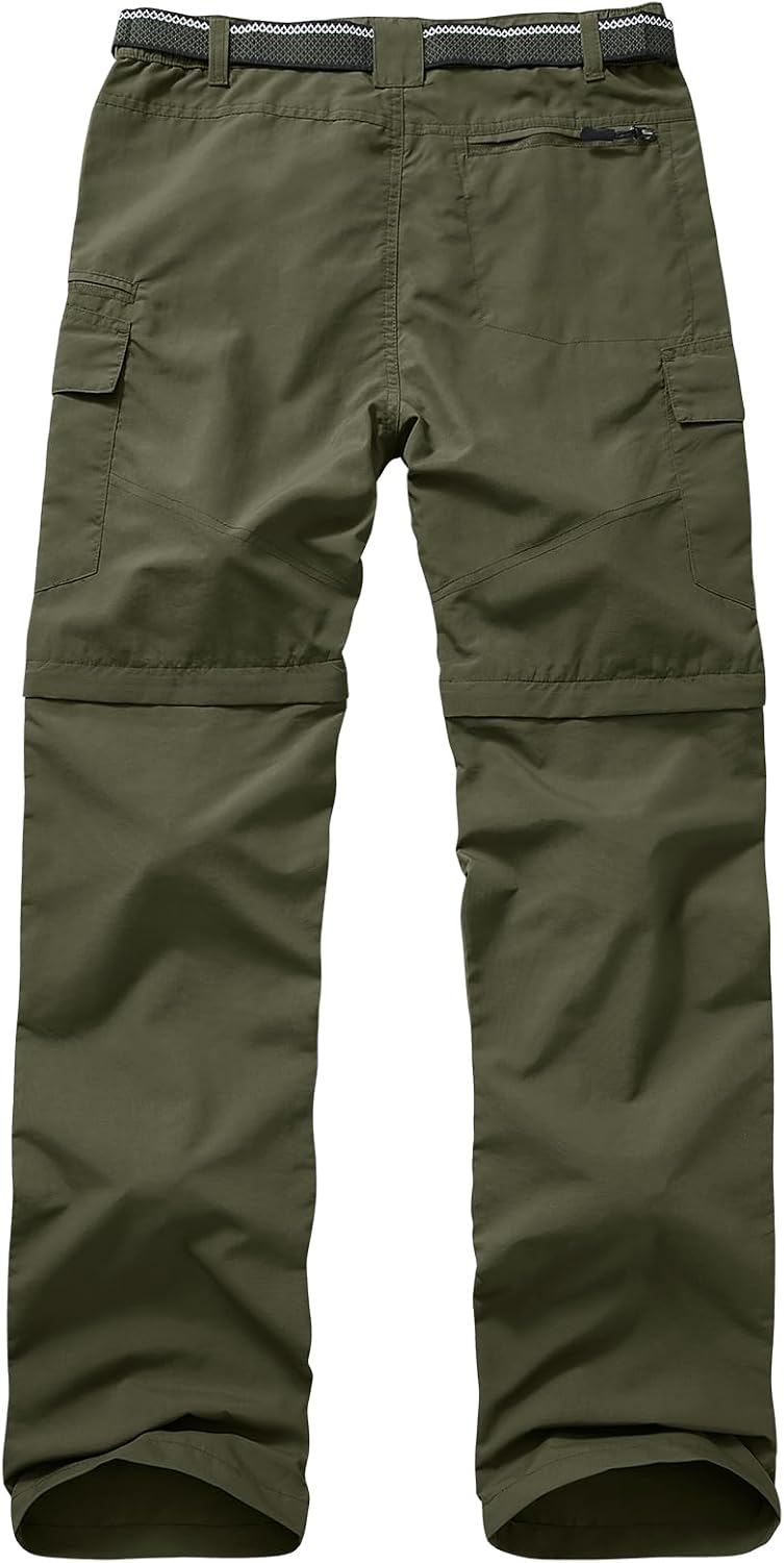 mixtiq Mens Hiking Convertible Pants Water-Resistant Quick Dry Pants