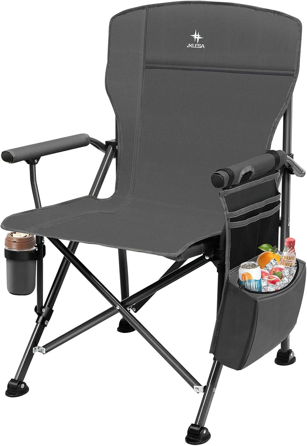 Oversized Camping Chair 400 lbs, Heavy Duty Folding Chair, Wide Seat