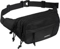WATERFLY Fanny Pack Waist Bag: 2.5L Large 5 Zipper Pockets for Women Men