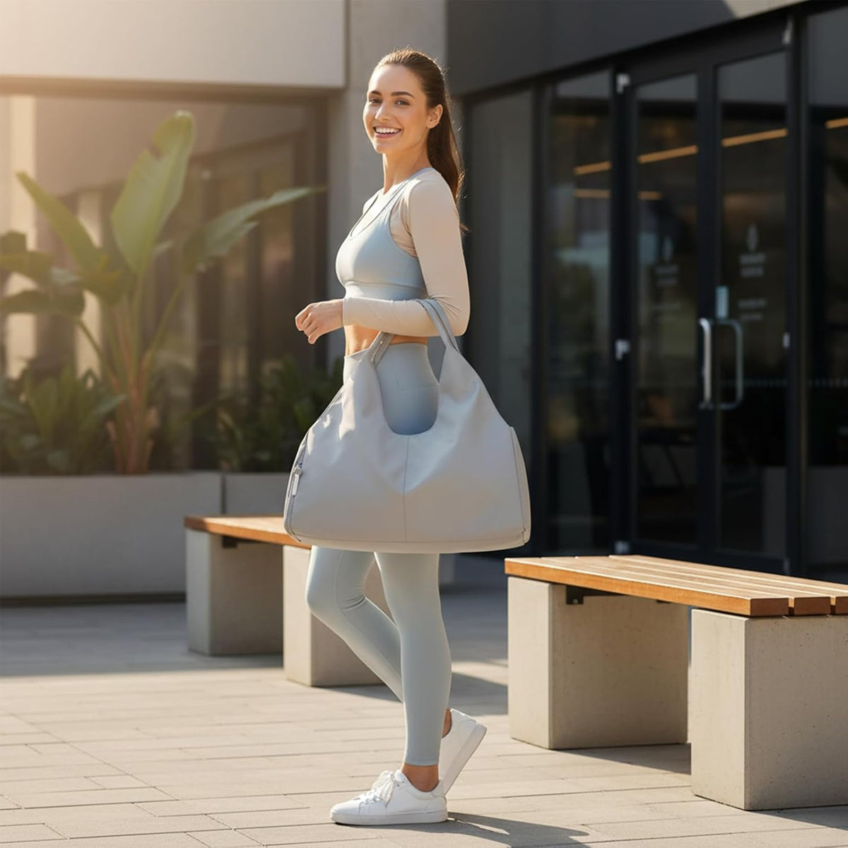 Forestfish Gym Bag For Women With Shoes Compartment & Wet Dry