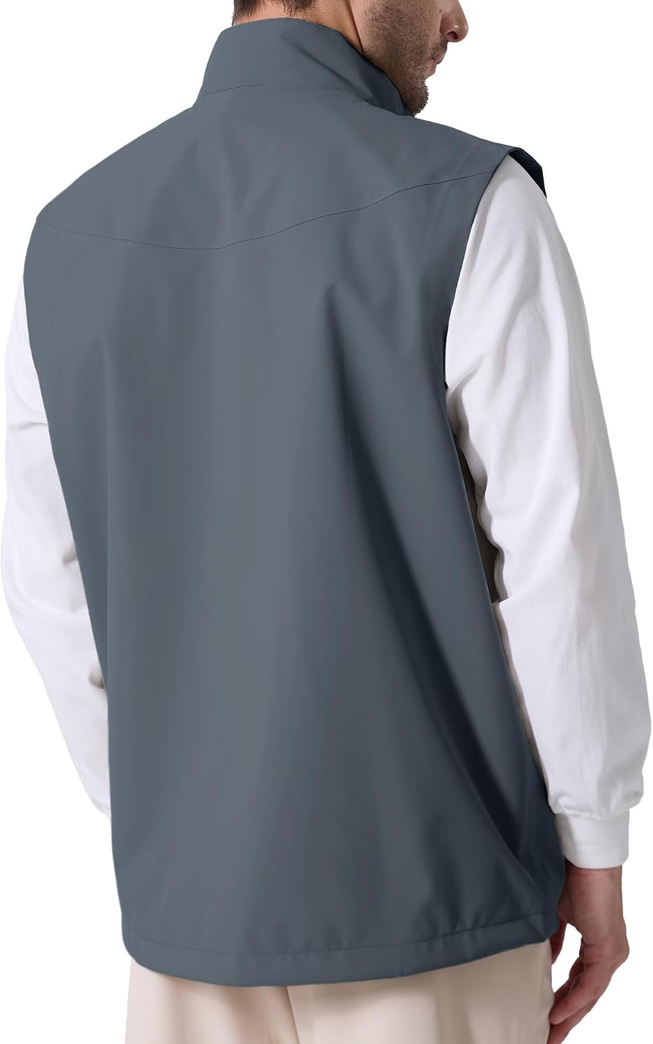 Susclude Men's Quick Dry Lightweight Softshell Vest Windproof Sleeveless Jacket for Fishing Work Golf Hiking Casual Travel