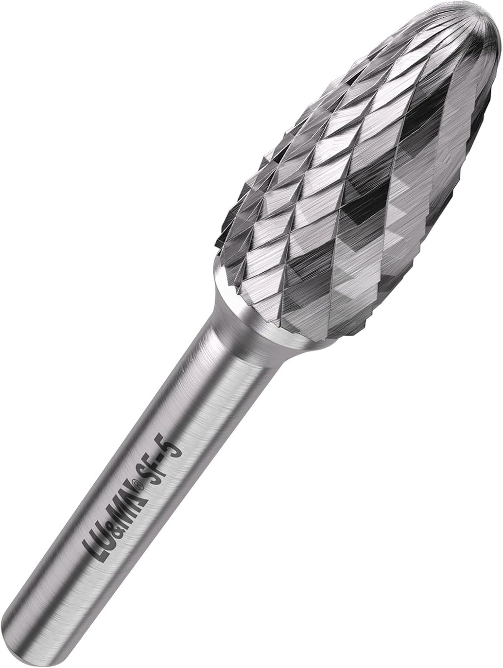 LU&MN SF-5 Tungsten Carbide Burr, 1/2" Head 1/4" Shank, 1 Pc