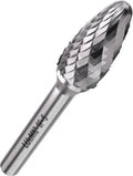 LU&MN SF-5 Tungsten Carbide Burr, 1/2" Head 1/4" Shank, 1 Pc