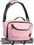TAAOKA Camera Sling Bag,Waterproof Camera Case with Tripod Holder,Lightweight DSLR/SLR/Mirrorless Camera Bags Crossbody for photographers-Pink