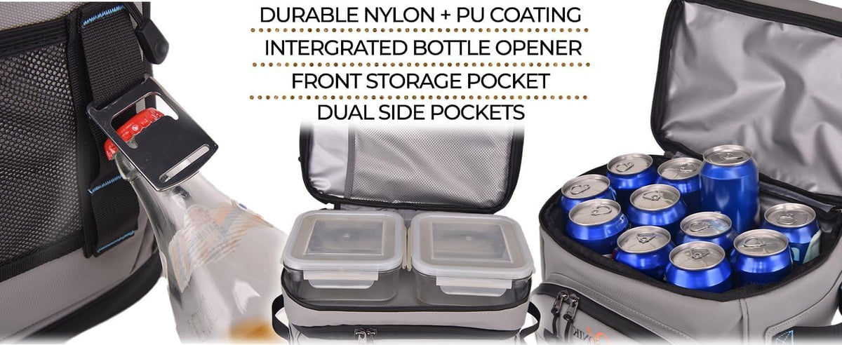 Alphasonik Cooler Backpack 48 Cans Insulated Backpack Cooler for Men & Women, 2 Leak Proof Compartments Coolers Bag for Beach Travel Picnic Hiking BBQ Fishing Outdoor Camping