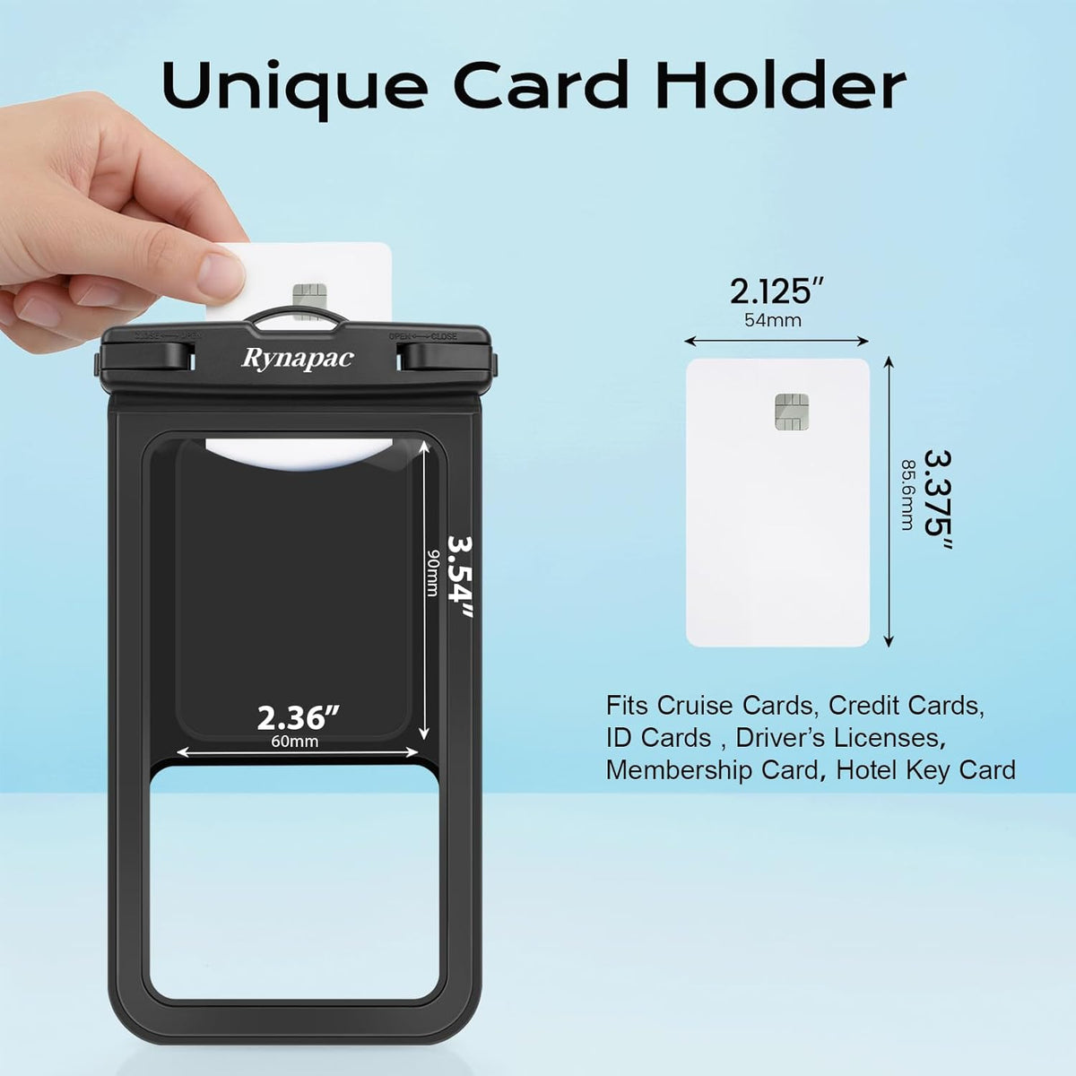 Rynapac Waterproof Phone Pouch 2 Pack, Waterproof Phone Case, [Up to 8.5'']