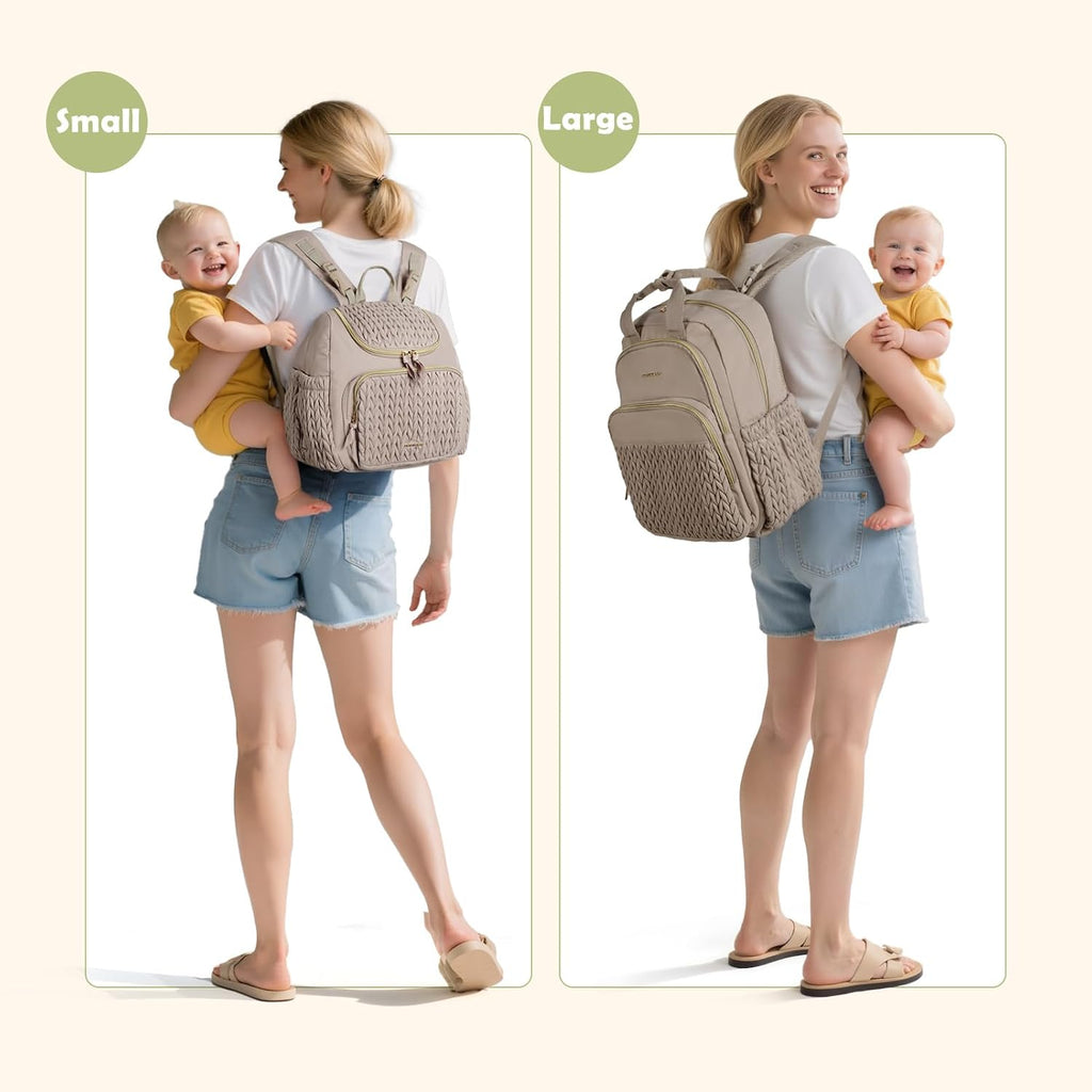 mommore Diaper Bag Backpack, Large Travel Baby Bag for Daily Essentials