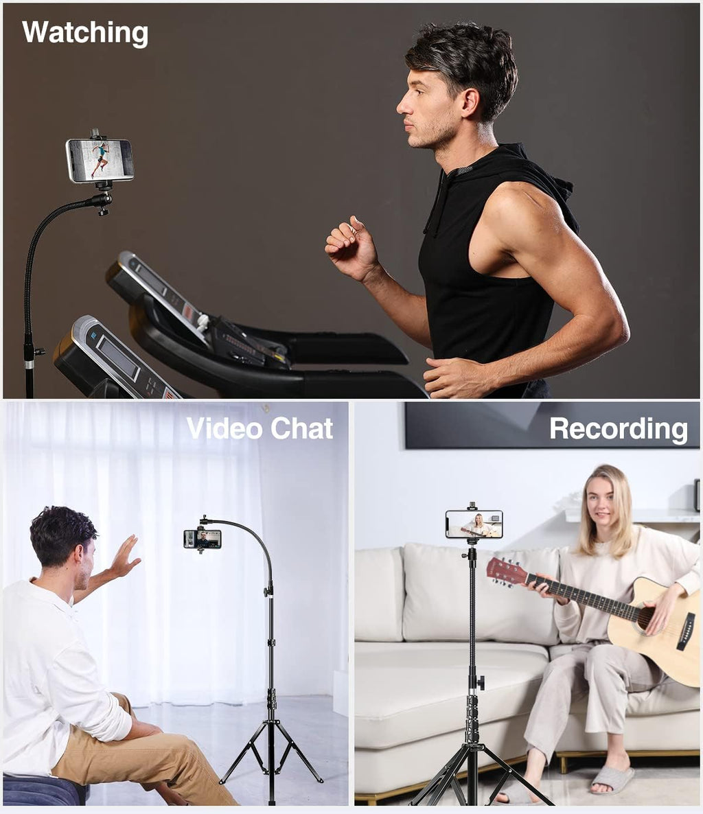 elitehood 81" Tall Tripod Stand for iPhone with 17in Adjustable Gooseneck