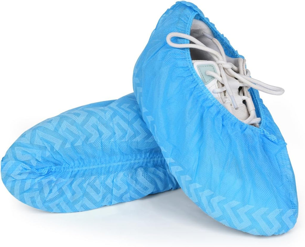 Buself 200 Count Shoe Covers Disposable Non-Slip, Premium Cloth Boot Covers, Slip-resistant, Durable, Breathable, Non-toxic, Recyclable