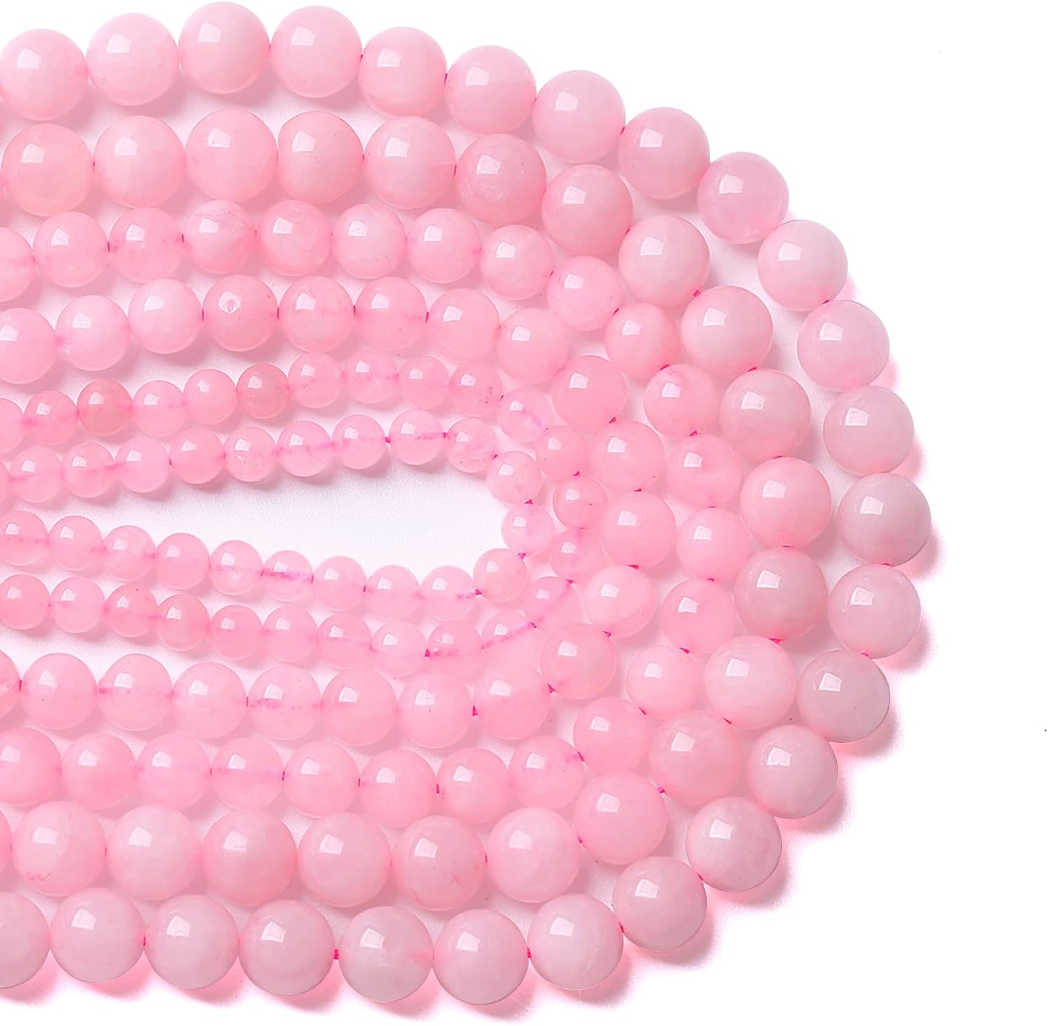 12MM 32PCS Natural Stone Brazilian Rose Quartz Crystal Beads for Jewelry Making DIY Bracelet