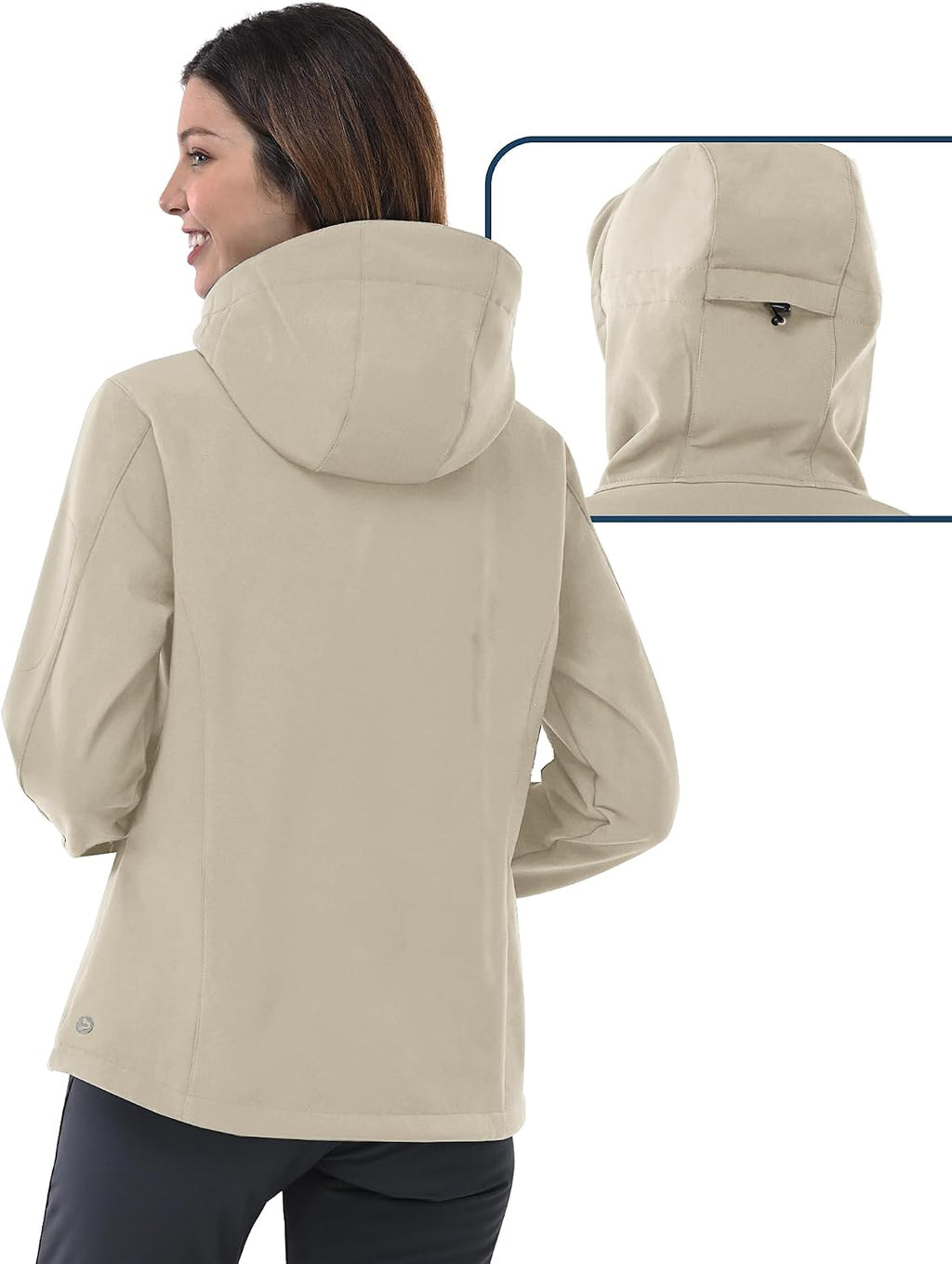 Outdoor Ventures Women's Softshell Jacket Fleece Lined Waterproof Rain Coat