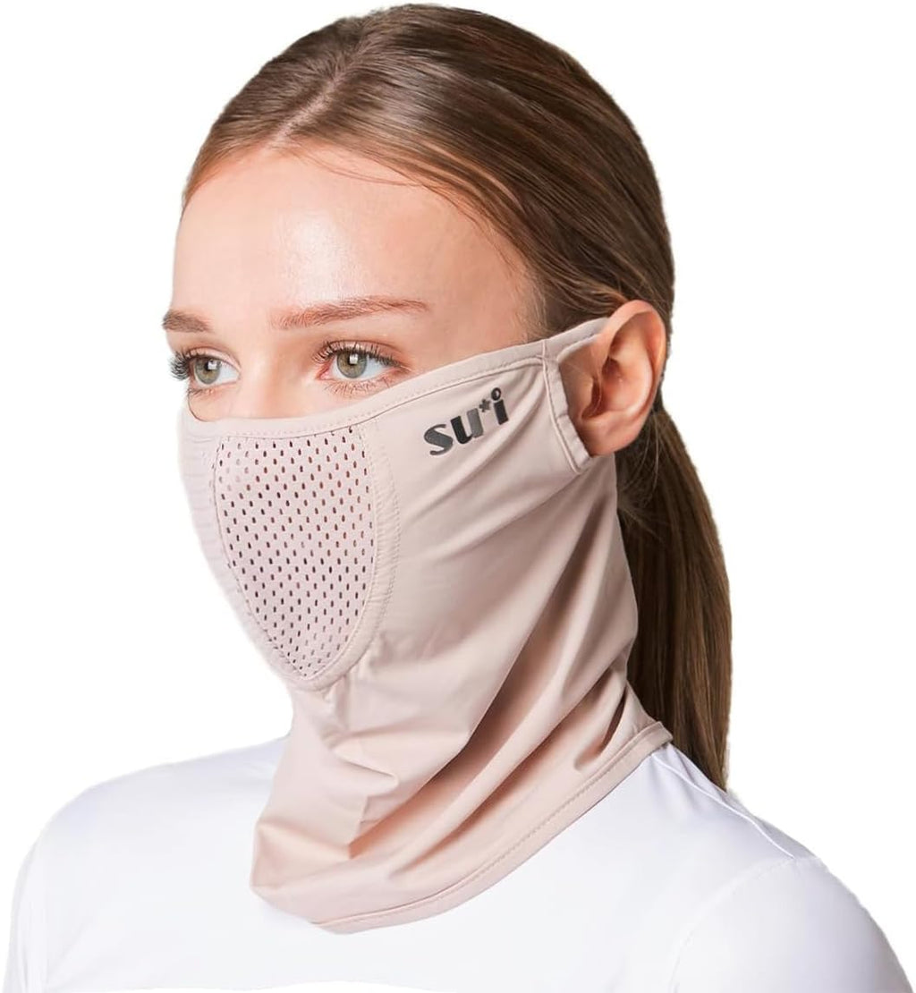 KOREA (Type E) UV Sun Protection Half Face Mask - For Golf, Hiking, Running, Cycling & Outdoor Sports