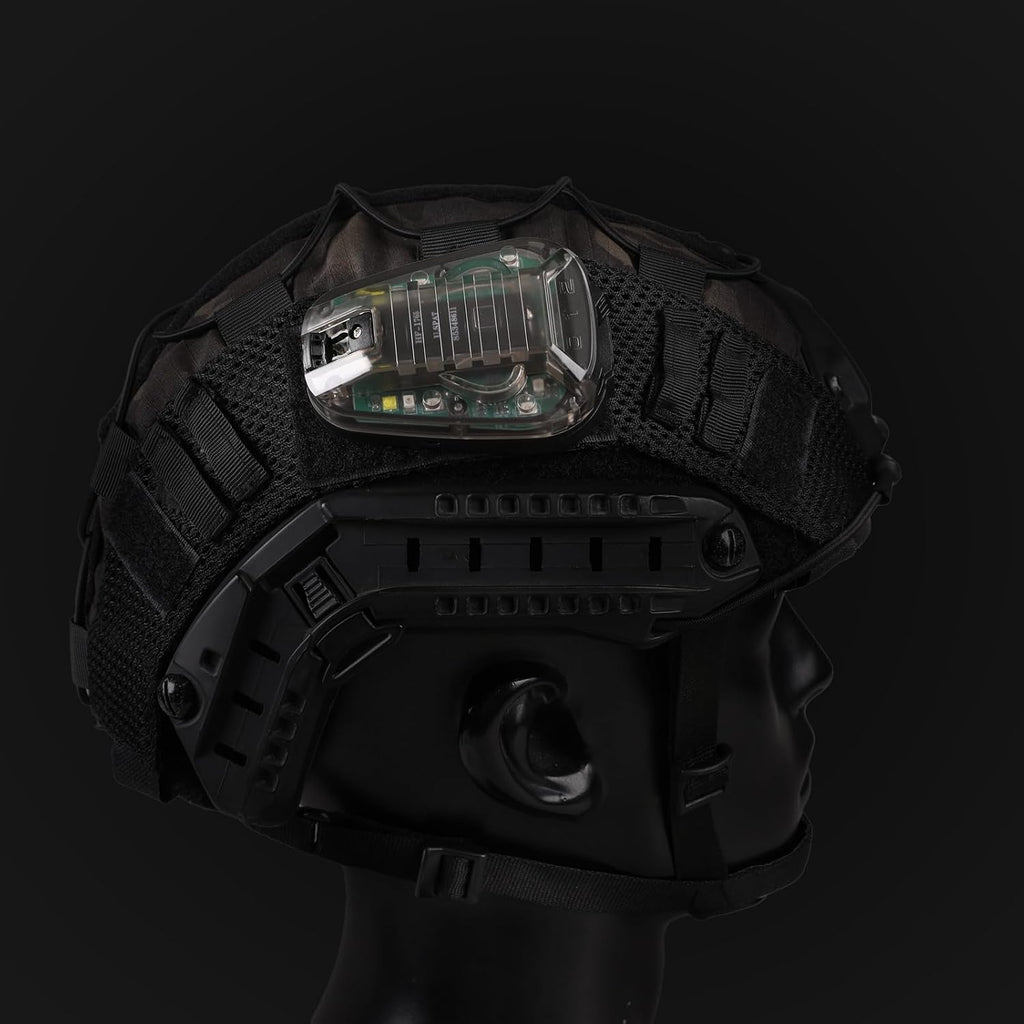 Tactical Helmet Light,4 Modes Visible LED IR Constant-on/Strobe,Waterproof Ladybird Lamp Survival Signal Light for Outdoor Sports Survival Signal Light,1*CR123A Battery Included.