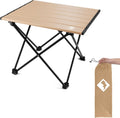 VILLEY Portable Camping Side Table, Ultralight Aluminum Folding Beach Table