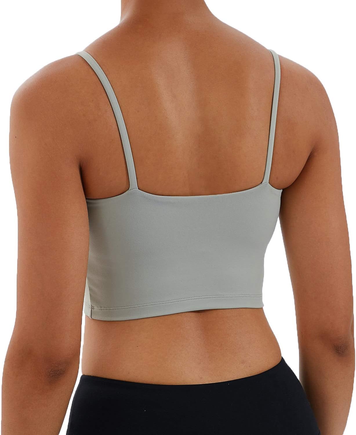 Women's Strappy Stretch Sports Bra Longline Yoga Tank Top Fitness Bra Workout Camisole Crop Tops for Teen Girl