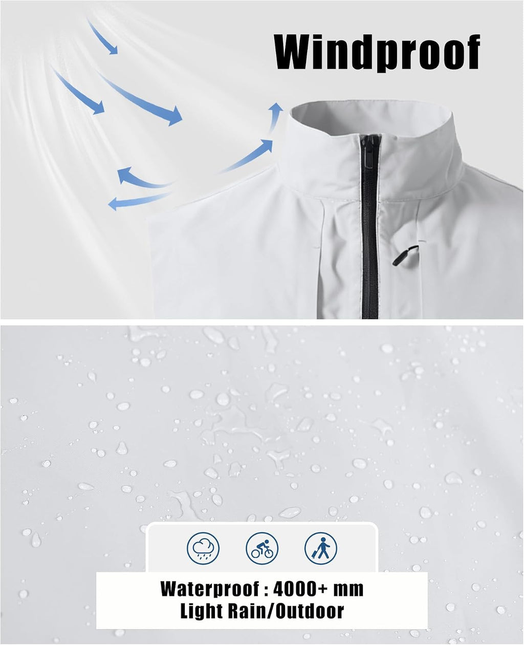 Susclude Men's Quick Dry Lightweight Softshell Vest Windproof Sleeveless Jacket for Fishing Work Golf Hiking Casual Travel
